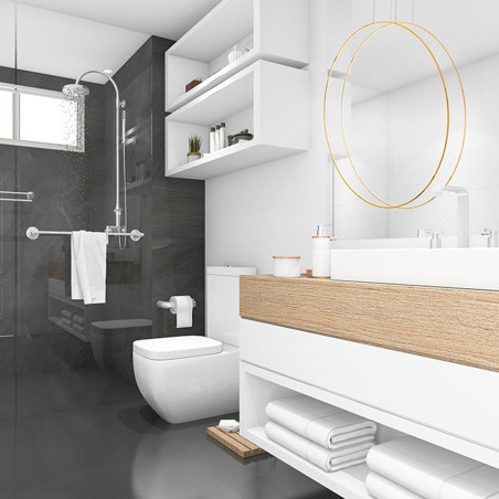 NOWOŚĆ Lampa wisząca Mirror L złota IP44 LED CCT Light Prestige