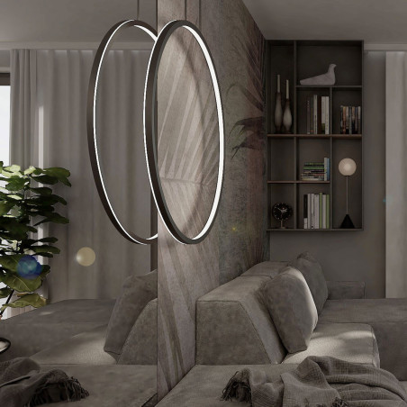 NOWOŚĆ Lampa wisząca Mirror L czarna IP44 LED CCT Light Prestige