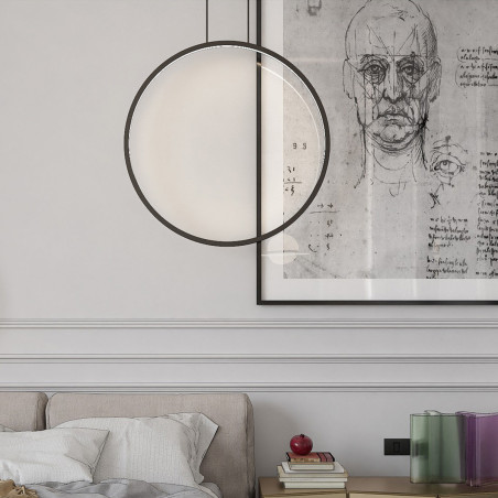 NOWOŚĆ Lampa wisząca Mirror L czarna IP44 LED CCT Light Prestige