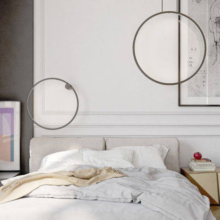 NOWOŚĆ Lampa wisząca Mirror L czarna IP44 LED CCT Light Prestige