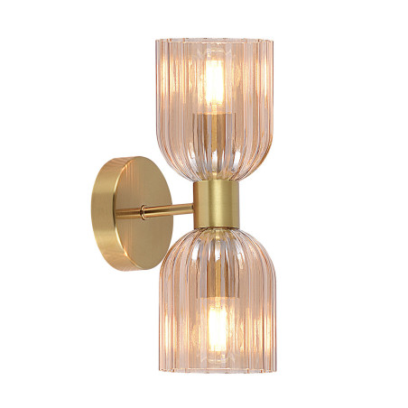 NOWOŚĆ Podwójny kinkiet Piega bursztynowy 2xE14 Light Prestige