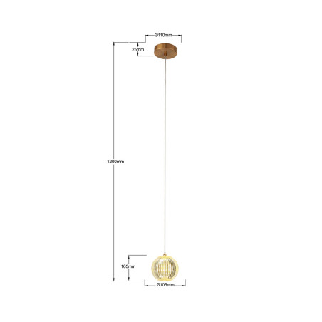 NOWOŚĆ Lampa wisząca Brillant 1 złota LED CCT Light Prestige