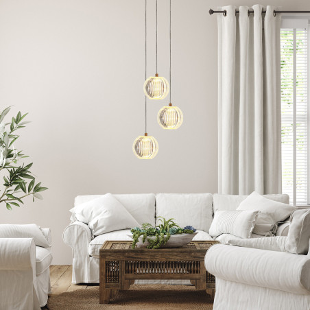 NOWOŚĆ Lampa wisząca Brillant 3 złota LED CCT Light Prestige