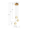NOWOŚĆ Lampa wisząca Brillant 3 złota LED CCT Light Prestige