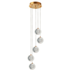 NOWOŚĆ Lampa wisząca Brillant 5 złota LED CCT Light Prestige