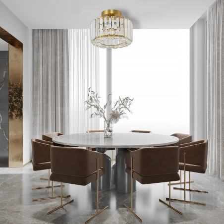 NOWOŚĆ Plafon Vetro złoty 1xE27 Light Prestige