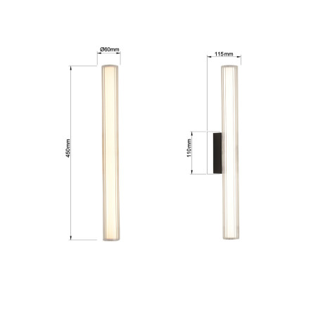 NOWOŚĆ Kinkiet Linea 45 cm czarny LED CCT Light Prestige