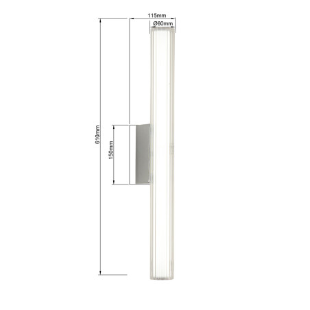 NOWOŚĆ Kinkiet Linea 61 cm chrom LED CCT Light Prestige