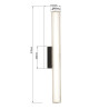 NOWOŚĆ Kinkiet Linea 61 cm czarny LED CCT Light Prestige