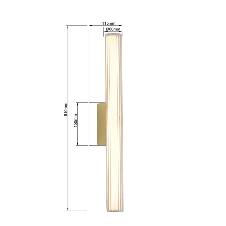 NOWOŚĆ Kinkiet Linea 61 cm złoty LED CCT Light Prestige