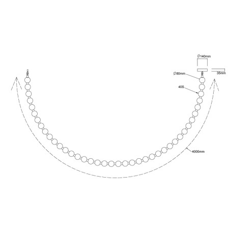 NOWOŚĆ Lampa wisząca Dorado Rope 4 m złota LED CCT Light Prestige