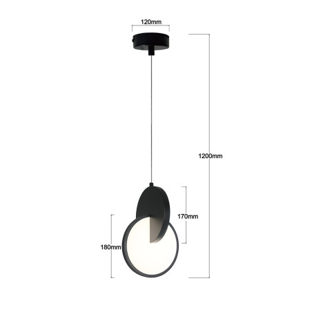 NOWOŚĆ Lampa wisząca Circlo czarna LED CCT Light Prestige