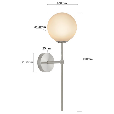 NOWOŚĆ Kinkiet Piruleta chrom IP44 1xG9 Light Prestige