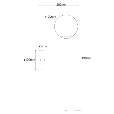 NOWOŚĆ Kinkiet Piruleta czarny IP44 1xG9 Light Prestige
