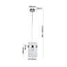 NOWOŚĆ Lampa wisząca Vetro 1 chrom 1xE14 Light Prestige