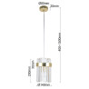 NOWOŚĆ Lampa wisząca Vetro 1 złota 1xE14 Light Prestige