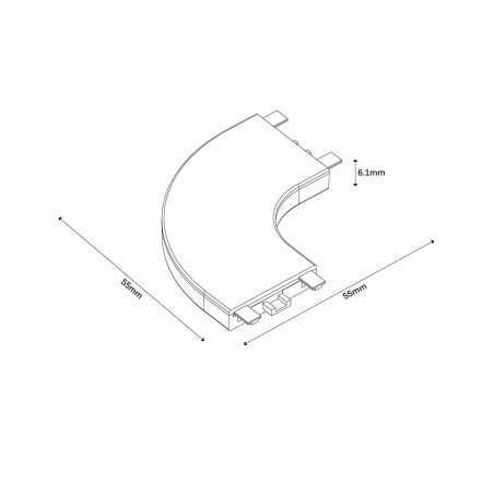 NOWOŚĆ Łącznik natynkowy C Magnetic Slim biały Light Prestige