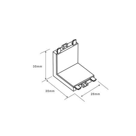 NOWOŚĆ Łącznik natynkowy L sufit-ściana Magnetic Slim biały Light Prestige