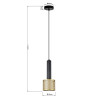 NOWOŚĆ Lampa wisząca Amo złoto-czarna 1xE27 Light Prestige