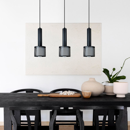 NOWOŚĆ Lampa wisząca Amo czarna 3xE27 Light Prestige