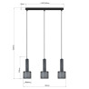 NOWOŚĆ Lampa wisząca Amo czarna 3xE27 Light Prestige