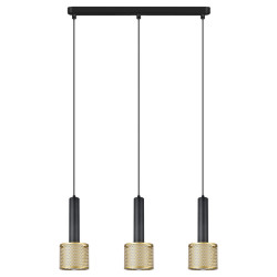 NOWOŚĆ Lampa wisząca Amo czarno-złota 3xE27 Light Prestige