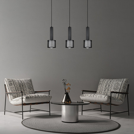 NOWOŚĆ Lampa wisząca Amo czarno-złota 3xE27 Light Prestige