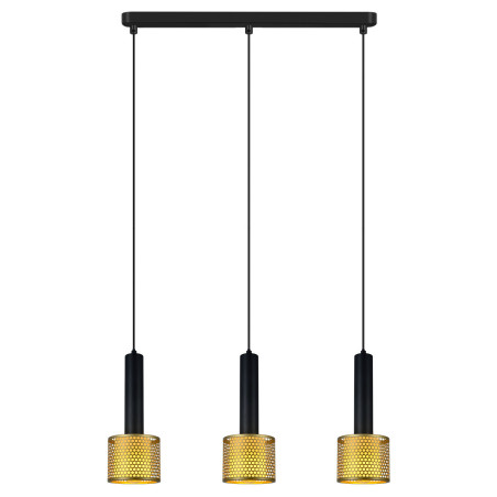 NOWOŚĆ Lampa wisząca Amo czarno-złota 3xE27 Light Prestige