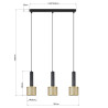NOWOŚĆ Lampa wisząca Amo czarno-złota 3xE27 Light Prestige