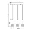NOWOŚĆ Lampa wisząca Amo czarno-złota 3xE27 Light Prestige