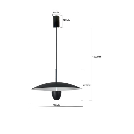 NOWOŚĆ Lampa wisząca Ufo S czarna LED CCT Light Prestige