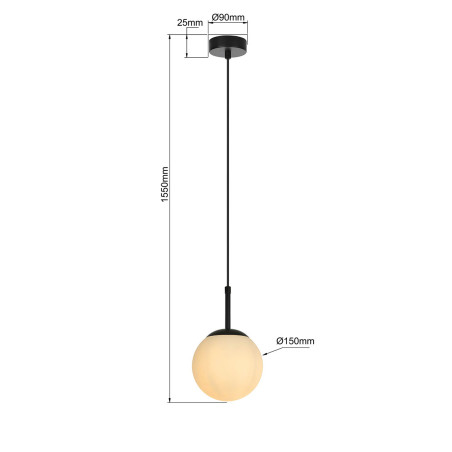 NOWOŚĆ Lampa wisząca Dorado czarna 1xE14 Light Prestige