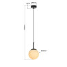 NOWOŚĆ Lampa wisząca Dorado czarna 1xE14 Light Prestige