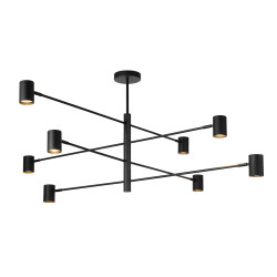 NOWOŚĆ Lampa wisząca Snow 8 czarna 8xGU10 Light Prestige