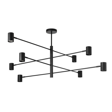 NOWOŚĆ Lampa wisząca Snow 8 czarna 8xGU10 Light Prestige