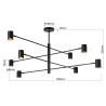 NOWOŚĆ Lampa wisząca Snow 8 czarna 8xGU10 Light Prestige