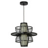 NOWOŚĆ Rattanowa lampa wisząca Astra czarna 1xE27 Light Prestige