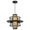NOWOŚĆ Rattanowa lampa wisząca Astra czarna 1xE27 Light Prestige