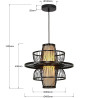 NOWOŚĆ Rattanowa lampa wisząca Astra czarna 1xE27 Light Prestige