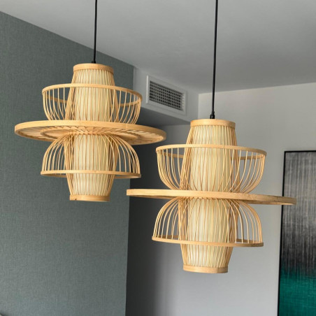 NOWOŚĆ Rattanowa lampa wisząca Astra naturalna 1xE27 Light Prestige