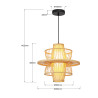 NOWOŚĆ Rattanowa lampa wisząca Astra naturalna 1xE27 Light Prestige