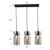 NOWOŚĆ Potrójna lampa wisząca Nivio dymna 3xE27 Light Prestige