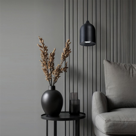 NOWOŚĆ Metalowa lampa wisząca Nilo czarna 1xGU10 Light Prestige