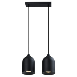 NOWOŚĆ Metalowa lampa wisząca Nilo czarna 2xGU10 Light Prestige
