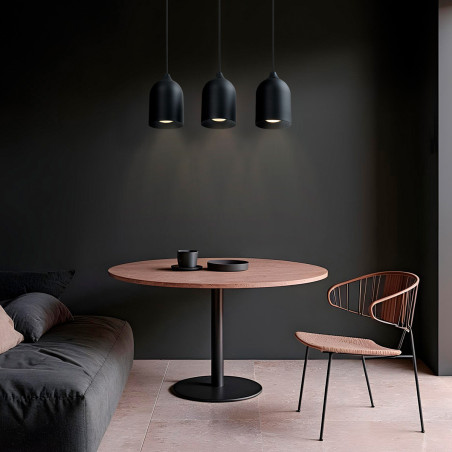 NOWOŚĆ Metalowa lampa wisząca Nilo czarna 3xGU10 Light Prestige