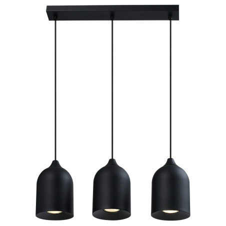 NOWOŚĆ Metalowa lampa wisząca Nilo czarna 3xGU10 Light Prestige