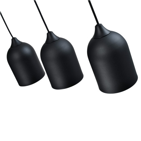 NOWOŚĆ Metalowa lampa wisząca Nilo czarna 3xGU10 Light Prestige