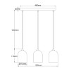 NOWOŚĆ Metalowa lampa wisząca Nilo czarna 3xGU10 Light Prestige