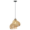 NOWOŚĆ Rattanowa lampa wisząca Shella 40 cm jasne drewno 1xE27 Light Prestige