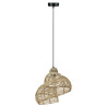 NOWOŚĆ Rattanowa lampa wisząca Shella 40 cm jasne drewno 1xE27 Light Prestige
